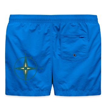 Nordstern Kompass Grafik - Badeshorts - Cobalt blue - Hinten
