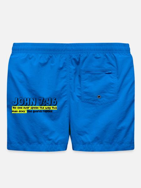 John 7:46 | Bible Quote - Swim Trunks - cobalt blue