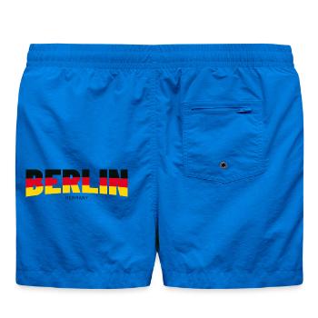 Berlin Schriftzug in Flaggenfarben - Badeshorts - Cobalt blue - Hinten