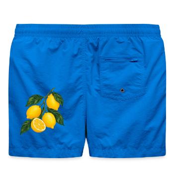 Zitruszweig Gelbe Lemons Motiv - Badeshorts - Cobalt blue - Hinten