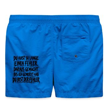 Am Ende warst du der Fehler - Badeshorts - Cobalt blue - Hinten