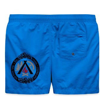 Camper lustiger Spruch 3-farbig individuell konfig - Badeshorts - Cobalt blue - Hinten