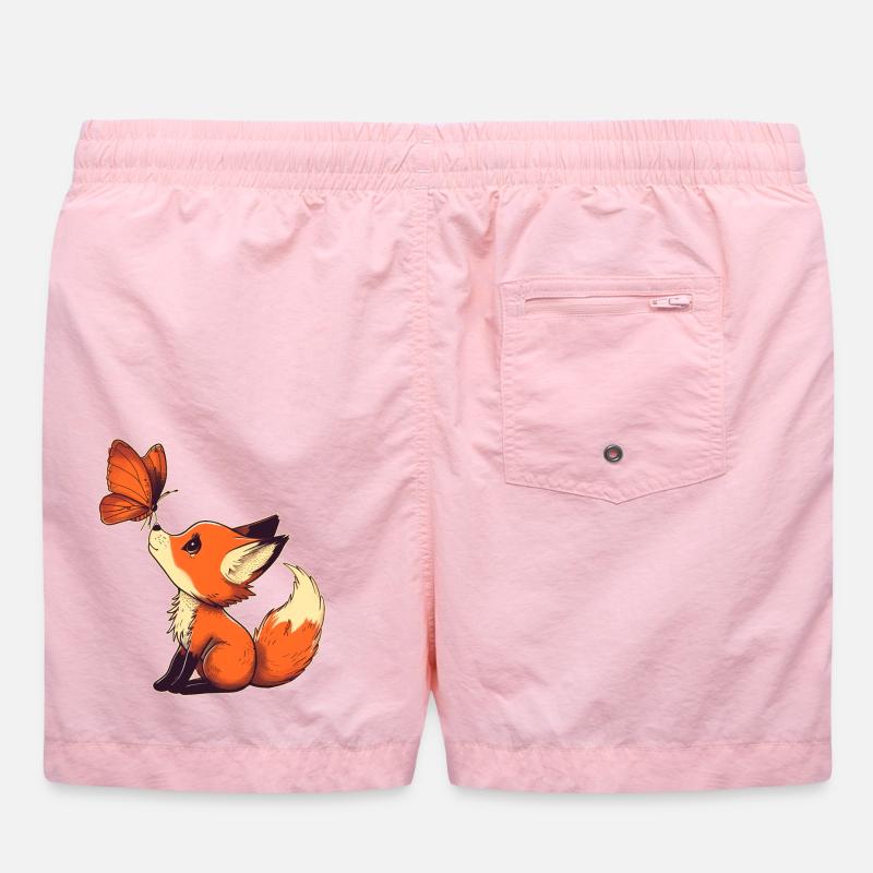 Fuchs mit Schmetterling Badeshorts