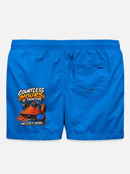 3D Druck Fehldruck – Countless Hours of Printing - Badeshorts - Cobalt blue