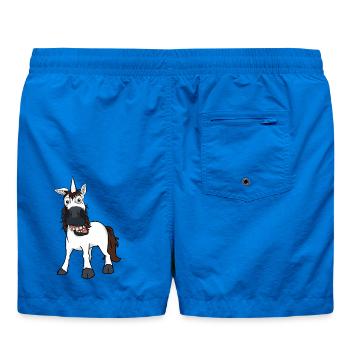Licorne Cheval Poney Équitation Drôle Humour Fou Enfant - Short de bain - cobalt blue - Dos
