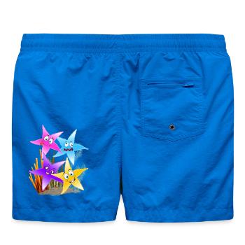 Quatuor d’étoiles de mer coloré sous l’eau - Short de bain - cobalt blue - Dos