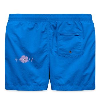 Lila Blumen Blütenblatt - Badeshorts - Cobalt blue - Hinten