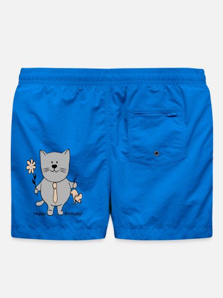 Happy Birthday - Swim Trunks - cobalt blue