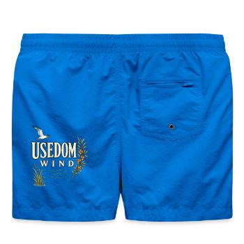 Usedom Wind – Coastal Love on the Baltic Sea - Swim Trunks - cobalt blue - Back