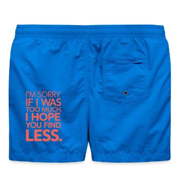 Sorry If I Was Too Much Self Worth Power Woman Ex - Swim Trunks - cobalt blue - Back