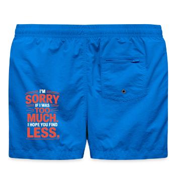 Sorry If I Was Too Much Selbstwert Powerfrau Ex - Badeshorts - Cobalt blue - Hinten