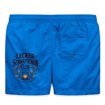 Lecker Schnäpschen Club Kneipe Saufen JGA Schnaps - Badeshorts - Cobalt blue - Hinten