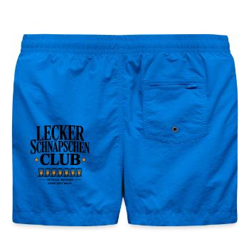 Lecker Schnäpschen Club Kneipe Saufen JGA Schnaps - Badeshorts - Cobalt blue - Hinten