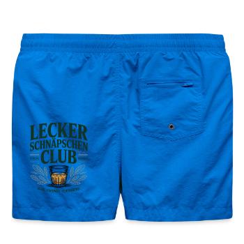 Lecker Schnäpschen Club Kneipe Saufen JGA Schnaps - Badeshorts - Cobalt blue - Hinten