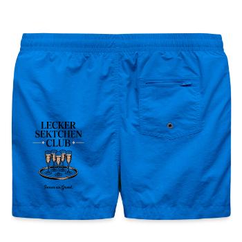 Sekt Lecker Sektchen Club Prosecco JGA Mädelsabend - Badeshorts - Cobalt blue - Hinten