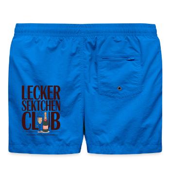 Sekt Lecker Sektchen Club Prosecco JGA Mädelsabend - Badeshorts - Cobalt blue - Hinten