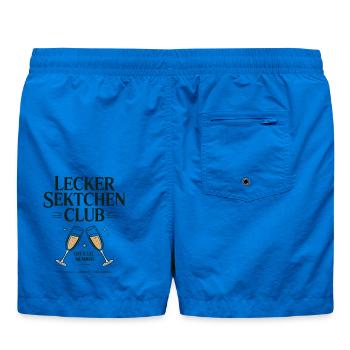 Sekt Lecker Sektchen Club Prosecco JGA Mädelsabend - Badeshorts - Cobalt blue - Hinten