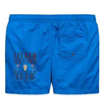 Sekt Lecker Sektchen Club Prosecco JGA Mädelsabend - Badeshorts - Cobalt blue - Hinten