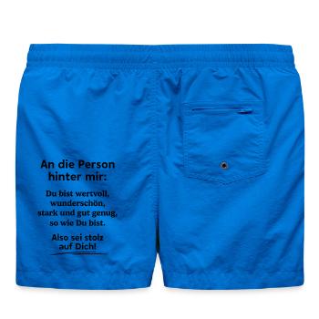 An Die Person Hinter Mir - Badeshorts - Cobalt blue - Hinten