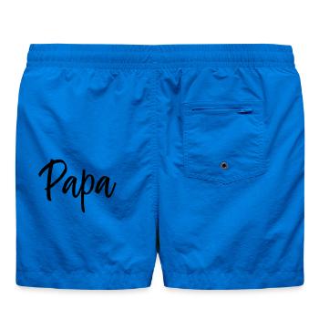 Papa Familie Eltern Liebe Typografie Geschenk - Badeshorts - Cobalt blue - Hinten