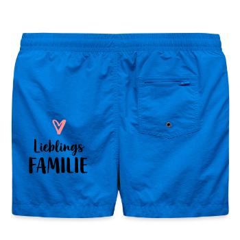 Familie Lieblingsfamilie Liebe Herz Geschenk - Badeshorts - Cobalt blue - Hinten