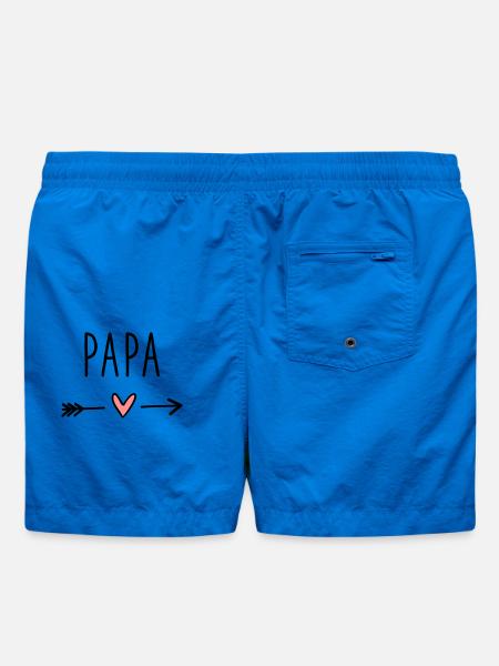 Papa Herz Pfeil Liebe Vatertag Geschenk - Badeshorts - Cobalt blue