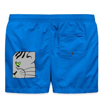 Cat - Swim Trunks - cobalt blue - Back
