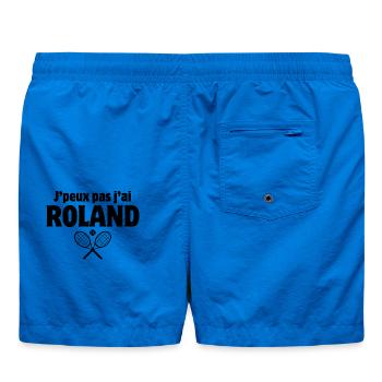 Tennis, Tennisfan, Tennismatch - Badeshorts - Cobalt blue - Hinten - AI Model Male 185 light (185cm)