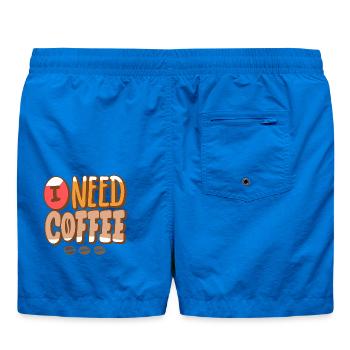 Kaffee, Kaffeeventilator, Kaffeebohne - Badeshorts - Cobalt blue - Hinten