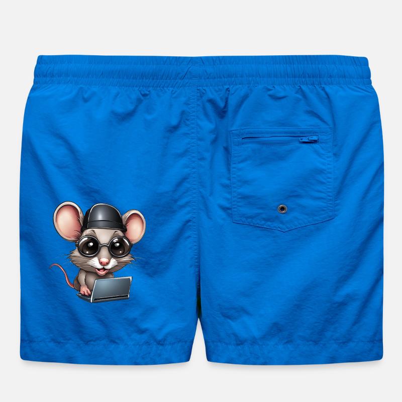 computer, computer geek, computer scientist - Swim Trunks - cobalt blue