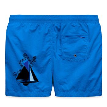 Klassische Segelyacht Regattabahn Segelboot Yacht - Badeshorts - Cobalt blue - Hinten
