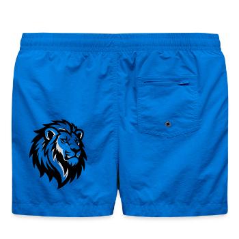 Majestic lion's head – symbol of power - Swim Trunks - cobalt blue - Back