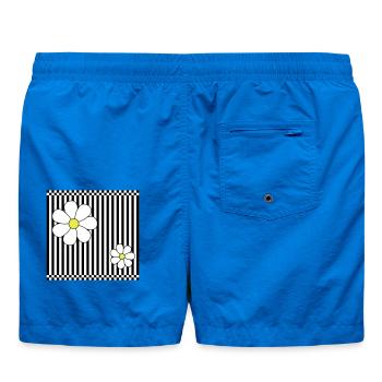 Stripes & Flowers - Badeshorts - Cobalt blue - Hinten
