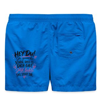 Jetzt lächele: Du bist willkommen - Badeshorts - Cobalt blue - Hinten