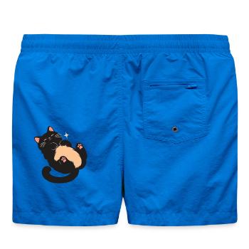 Kuschelkatz mit flauschigem Bauch - Badeshorts - Cobalt blue - Hinten