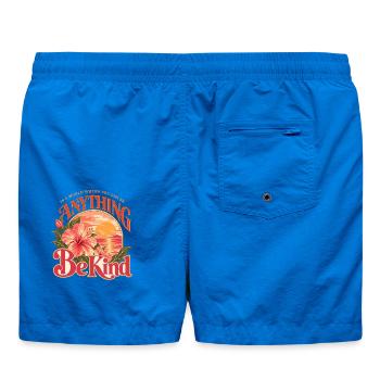 In A World Be Kind Tropical - Badeshorts - Cobalt blue - Hinten