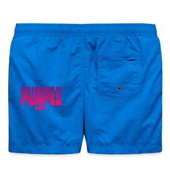 Purple Party Gradient Großbuchstaben - Badeshorts - Cobalt blue - Hinten