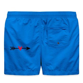 Flèche avec cadeau d'amour coeur cupidon - Short de bain - cobalt blue - Dos