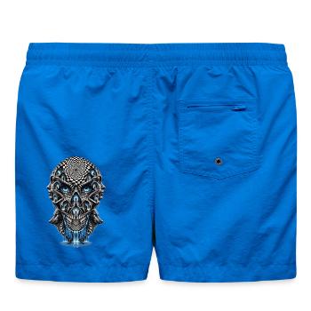 Surreales Kopf-Treppenlabyrinth - Badeshorts - Cobalt blue - Hinten