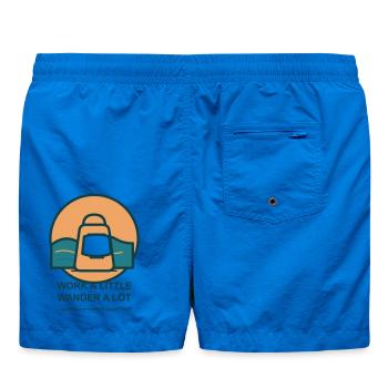 Weniger Arbeit, Mehr Reisen - Badeshorts - Cobalt blue - Hinten