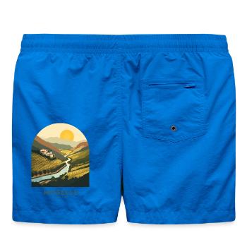 Moselle Germany Wine Country - Badeshorts - Cobalt blue - Hinten