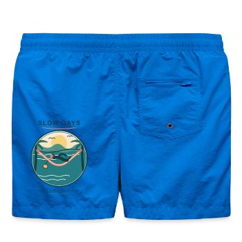 Slow Days Strandhammock Signet - Badeshorts - Cobalt blue - Hinten