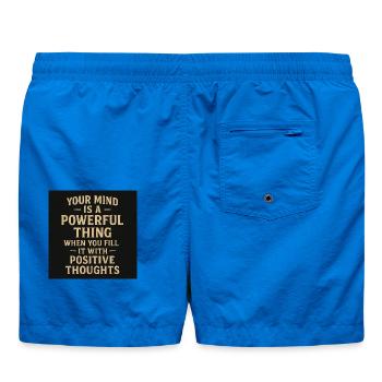 Lemme motivant avec des pensées positives - Short de bain - cobalt blue - Dos - AI Model Male 185 light (185cm)