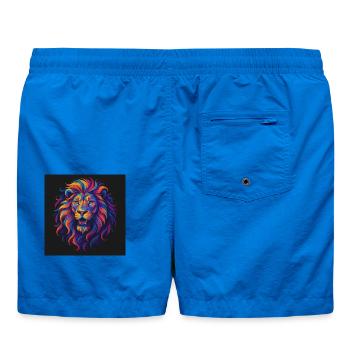 Néon Couleurs Tête De Lion Oeuvre - Short de bain - cobalt blue - Dos