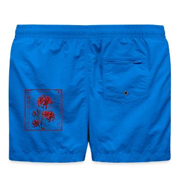 Japan Blume Rote Lilie  - Badeshorts - Cobalt blue - Hinten