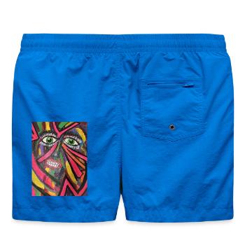 Mosaïque de portraits lumineux - Short de bain - cobalt blue - Dos