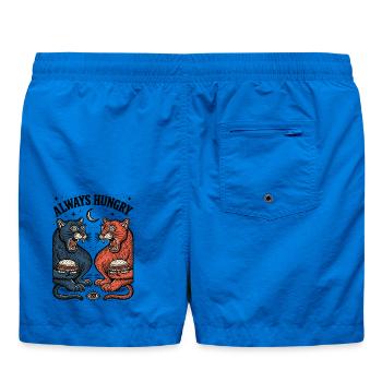 Immer Hungrig Katzenduo mit Burger - Badeshorts - Cobalt blue - Hinten
