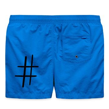 Hashtag Symbol Social Media Geschenkidee - Badeshorts - Cobalt blue - Hinten