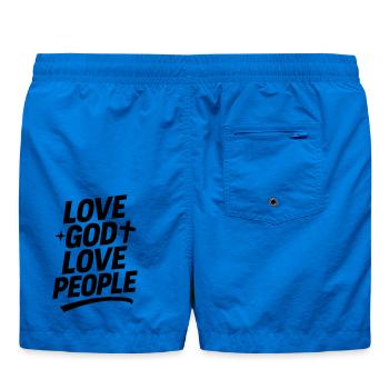 Aime Dieu et aime ton prochain - Short de bain - cobalt blue - Dos - AI Model Male 185 light (185cm)
