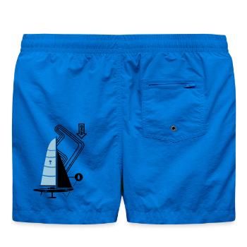 Moderne Segelyacht Regattabahn Segelboot Yacht - Badeshorts - Cobalt blue - Hinten